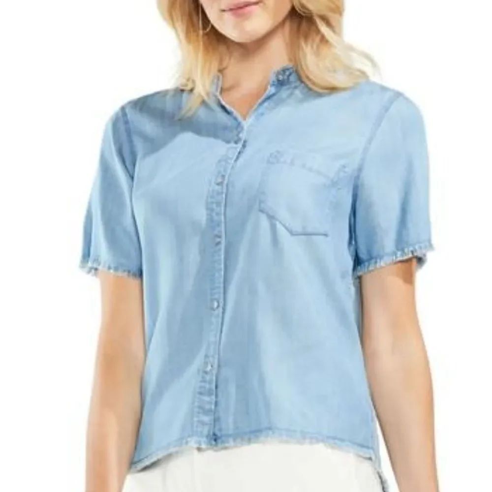 Vince Camuto | Frayed Chambray Shirt